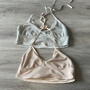 Aerie sparkle satin halter bralette